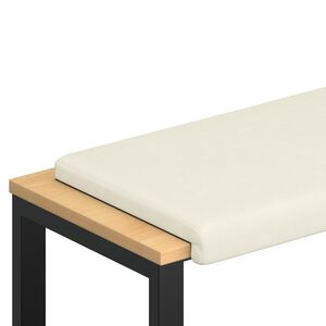 vidaXL B&auml;nk kudde manchester Gr&auml;ddvit Djup 35 cm