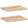 vidaXL Sv&auml;vande hyllor 2 st 60x30x2 cm obehandlat massivt akaciatr&auml;