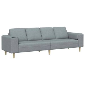 vidaXL Vardagsrumsoffa Ljusgr&aring; 250 x 77 x 76 cm Polyester