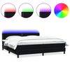 vidaXL Res&aring;rs&auml;ng med madrass och LED svart 200x220 cm sammet