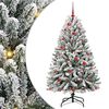 vidaXL Konstgjord julgran 150 cm 150 LED-lampor Varmvit PVC och st&aring;l