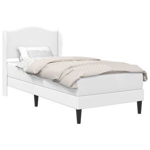 vidaXL S&auml;ngram med huvudgavel Vit 80 x 200 cm Konstl&auml;der