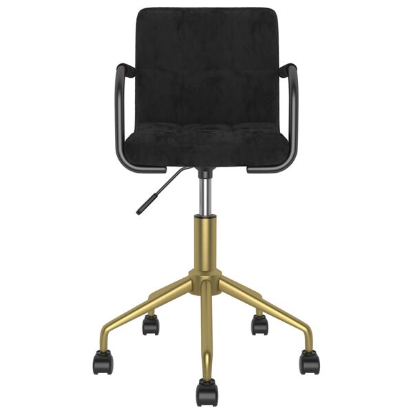 vidaXL Snurrbara matstolar 2 st svart sammet