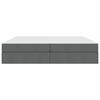 vidaXL F&ouml;rvaringss&auml;ng med madrass M&ouml;rkgr&aring; 200 x 200 cm Polyester