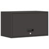 vidaXL V&auml;gghylla f&ouml;r garage Svart 60 x 33 x 35 cm Pulverlackerad st&aring;l