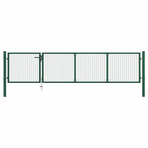 vidaXL Tr&auml;dg&aring;rdsgrind st&aring;l 350x75 cm gr&ouml;n
