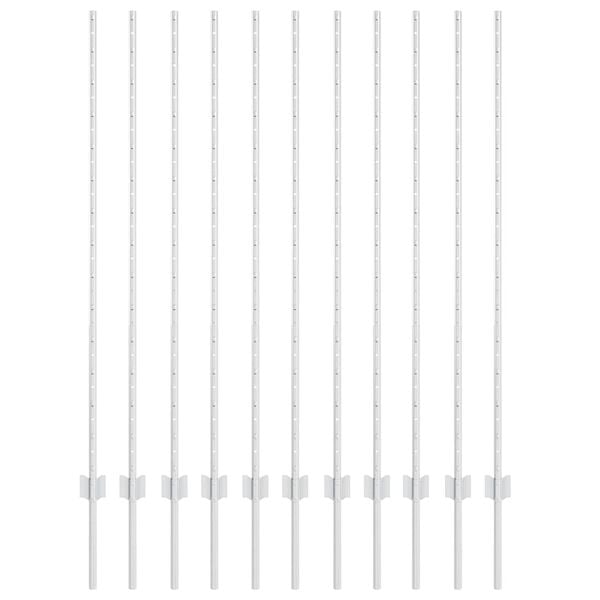 vidaXL St&auml;ngselstolpe 11 pcs Silver 140 cm St&aring;l
