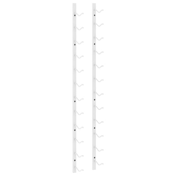 vidaXL V&auml;ggmonterat vinst&auml;ll f&ouml;r 12 flaskor vit j&auml;rn