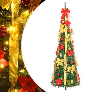vidaXL Plastgran pop-up 100 LED gr&ouml;n 150 cm