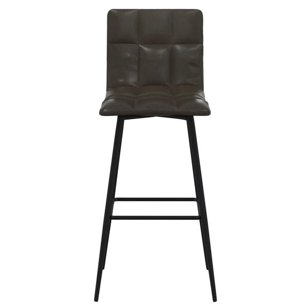 vidaXL Barstol grå konstläder