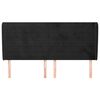 vidaXL S&auml;nggavel med kanter svart 203x23x118/128 cm sammet