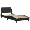 vidaXL Bed Frame with LED without Mattress "Zadar" Black 100x203 cm