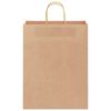 vidaXL Pappersp&aring;sar 250 st med handtag brun 32x12x42 cm