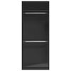 vidaXL Garderob svart 80x50x200 cm konstruerat tr&auml;
