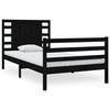 vidaXL S&auml;ngram svart massiv furu 90x190 cm
