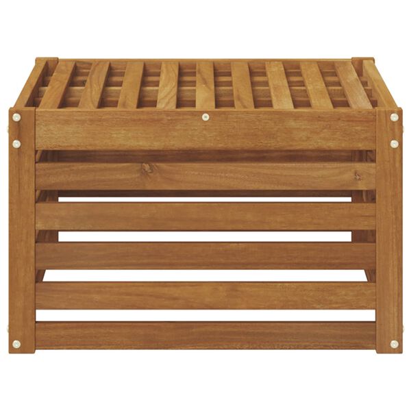 vidaXL Utomhuspall Massivt Akaciatr&auml; Naturf&auml;rg 59 x 59 x 37 cm