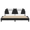 vidaXL Bed Frame "Viana" without Mattress Black and White 180x200 cm Faux Leather