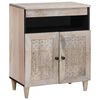 vidaXL Sideboard Blekt Vitt 60 x 33 x 75 cm Massivt mangotr&auml;