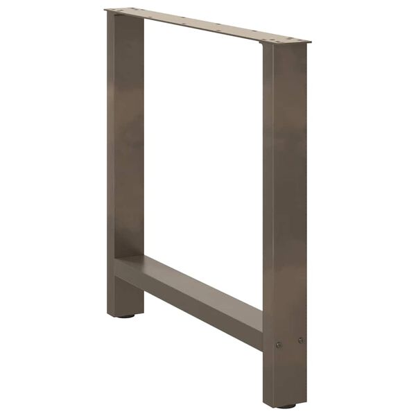 vidaXL Matbordsben naturst&aring;l 2 st 80x(72-73) cm st&aring;l