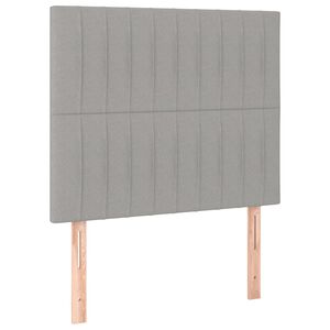 vidaXL S&auml;nggavel ljusgr&aring; 100x5x118/128 cm tyg