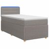 vidaXL Kontinentals&auml;ng med madrass Taupe 80 x 200 cm Tyg