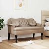 vidaXL Chesterfield Bänk Cappuccino 120,5 x 65 x 75 cm Konstläder