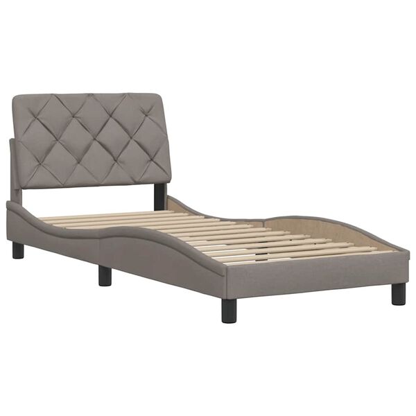 vidaXL Bed Frame without Mattress Taupe 80x200 cm Fabric