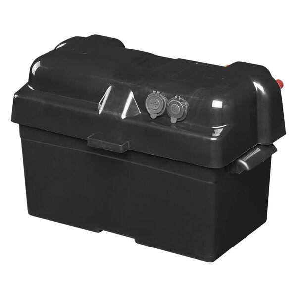 ProPlus Batteril&aring;da med USB och voltm&auml;tare 35x18x20 cm