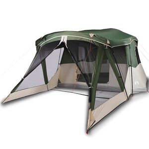 vidaXL Campingt&auml;lt med veranda 4 personer gr&ouml;n vattent&auml;tt