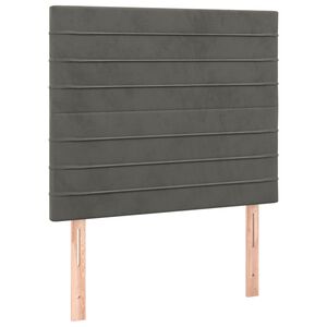 vidaXL S&auml;nggavel m&ouml;rkgr&aring; 80x5x118/128 cm sammet