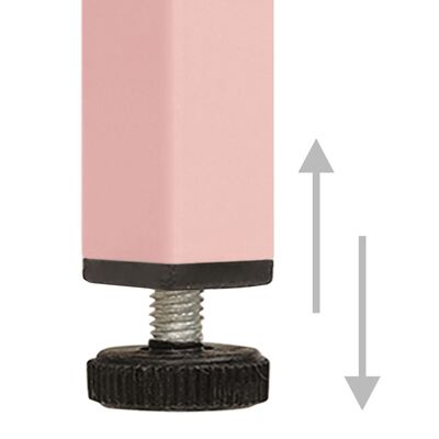 vidaXL Byrå rosa 80x35x101,5 cm stål