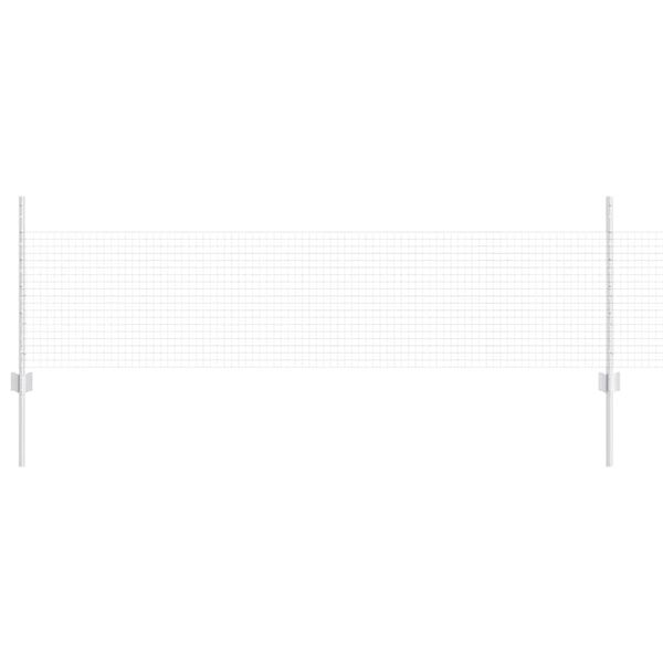 vidaXL St&auml;ngsel med stolpe Silver 0,5 x 25 m St&aring;l