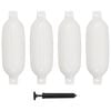 vidaXL B&aring;tfender 4 st vit 58,5x16,5 cm PVC