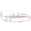 vidaXL Bed Frame "Dover" Light Grey 200x200 cm Fabric