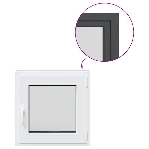 vidaXL K&auml;llarf&ouml;nster RISOR 60x60 cm tilt&turn DIN h&ouml;ger antracit