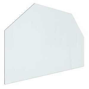 vidaXL Glas eldstad platta Transparent 80 x 50 cm Glas