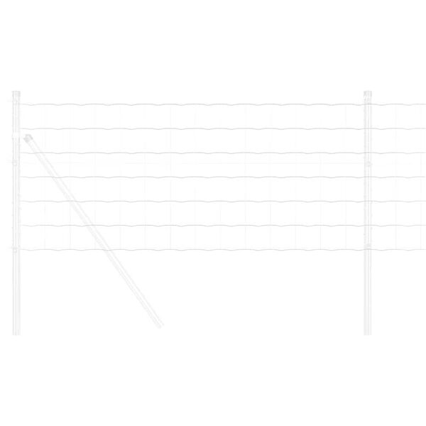 vidaXL Eurogärdsel Silver 0.8 x 25 m Varmförzinkat järn