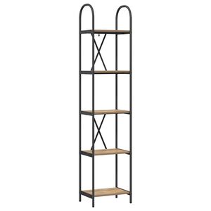 vidaXL Hyllsystem 5 niv&aring;er 40 x 30 x 183 cm Konstruerat tr&auml; Artisan Ek