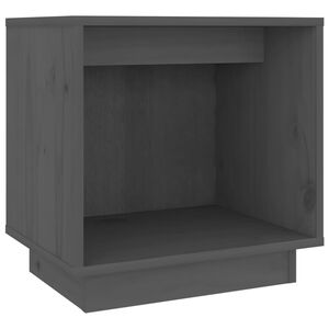 vidaXL S&auml;ngbord gr&aring; 40x30x40 cm massiv furu