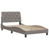 vidaXL Bed Frame without Mattress Taupe 100x200 cm Fabric