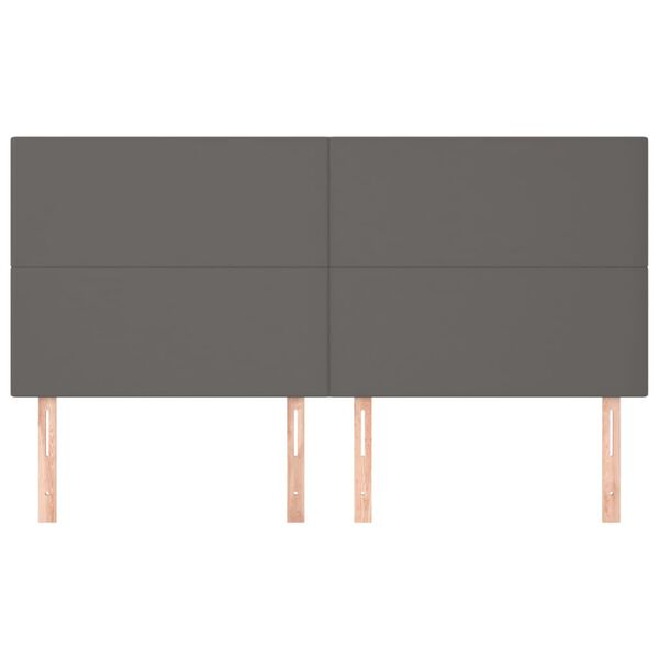 vidaXL S&auml;nggavel gr&aring; 180x5x118/128 cm konstl&auml;der