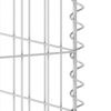 vidaXL Gabionmur för soptunnor galvaniserat stål 180x100x110 cm