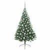 vidaXL Konstgjord F&ouml;rbelyst Julgran med 300 LED-lampor Gr&ouml;n 180 cm PVC