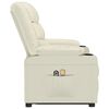 vidaXL Massagefåtölj med uppresningshjälp gräddvit konstläder