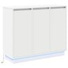 vidaXL LED-sido bord Vit 90 x 32 x 75 cm Konstruerat tr&auml;