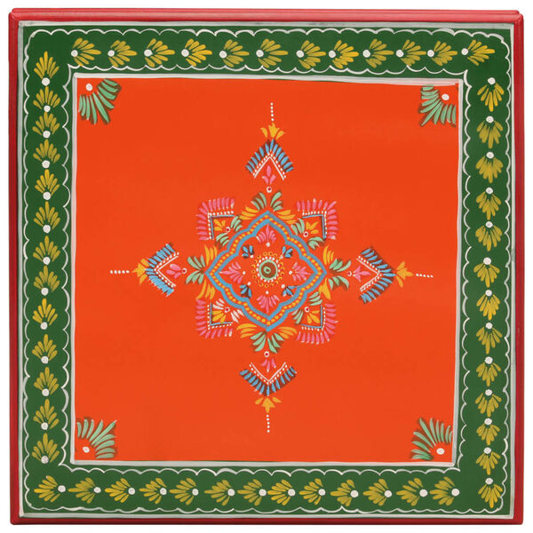 vidaXL Soffbord orange handmålat massivt mangoträ