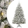 vidaXL Konstgjord julgran 240 cm 300 LED-lampor Varmvit PVC och st&aring;l