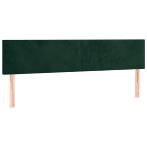 vidaXL S&auml;nggavlar m&ouml;rkgr&ouml;n 180x5x78/88 cm sammet