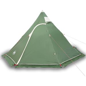 vidaXL Tipi-t&auml;lt 5 personer gr&ouml;n vattent&auml;tt