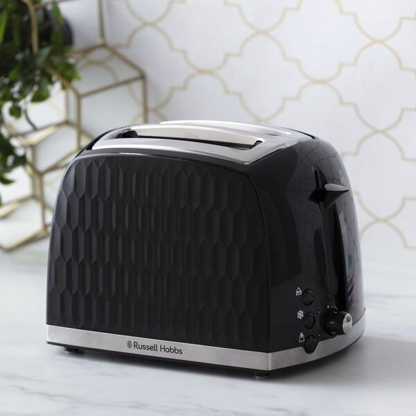Russell Hobbs Br&ouml;drost f&ouml;r 2 skivor Honeycomb svart